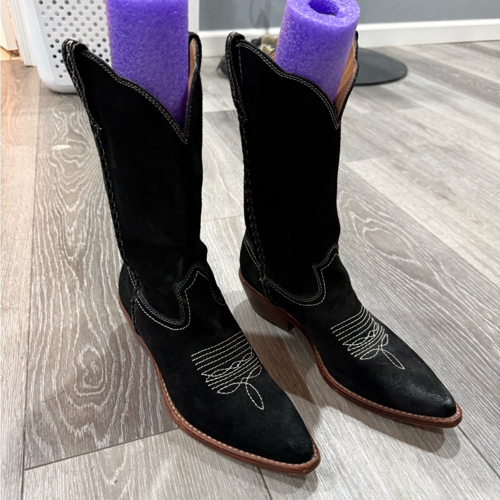 Patricia Nash Black Heeled Boots size 9